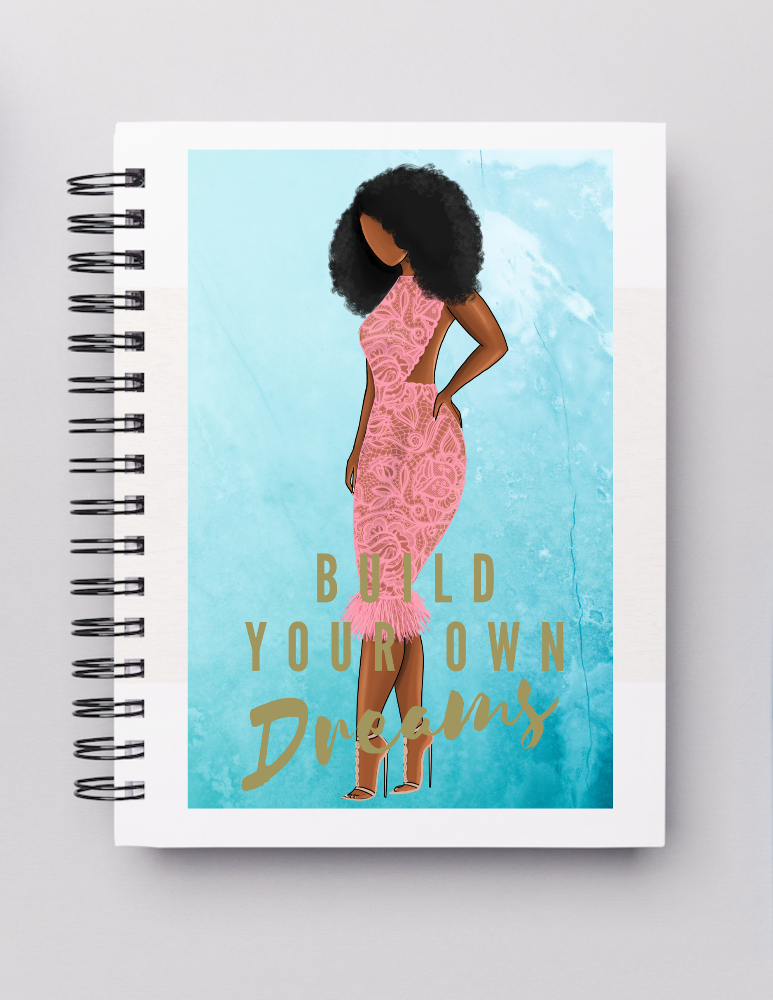 Build Your Own Dreams _ Pink Dress 5 X 7 in Lined Notebook Journal Spark Inspo Studio Build Your Own Dreams _ Pink Dress 5 X 7 in Lined Notebook Journal Spark Inspo Studio