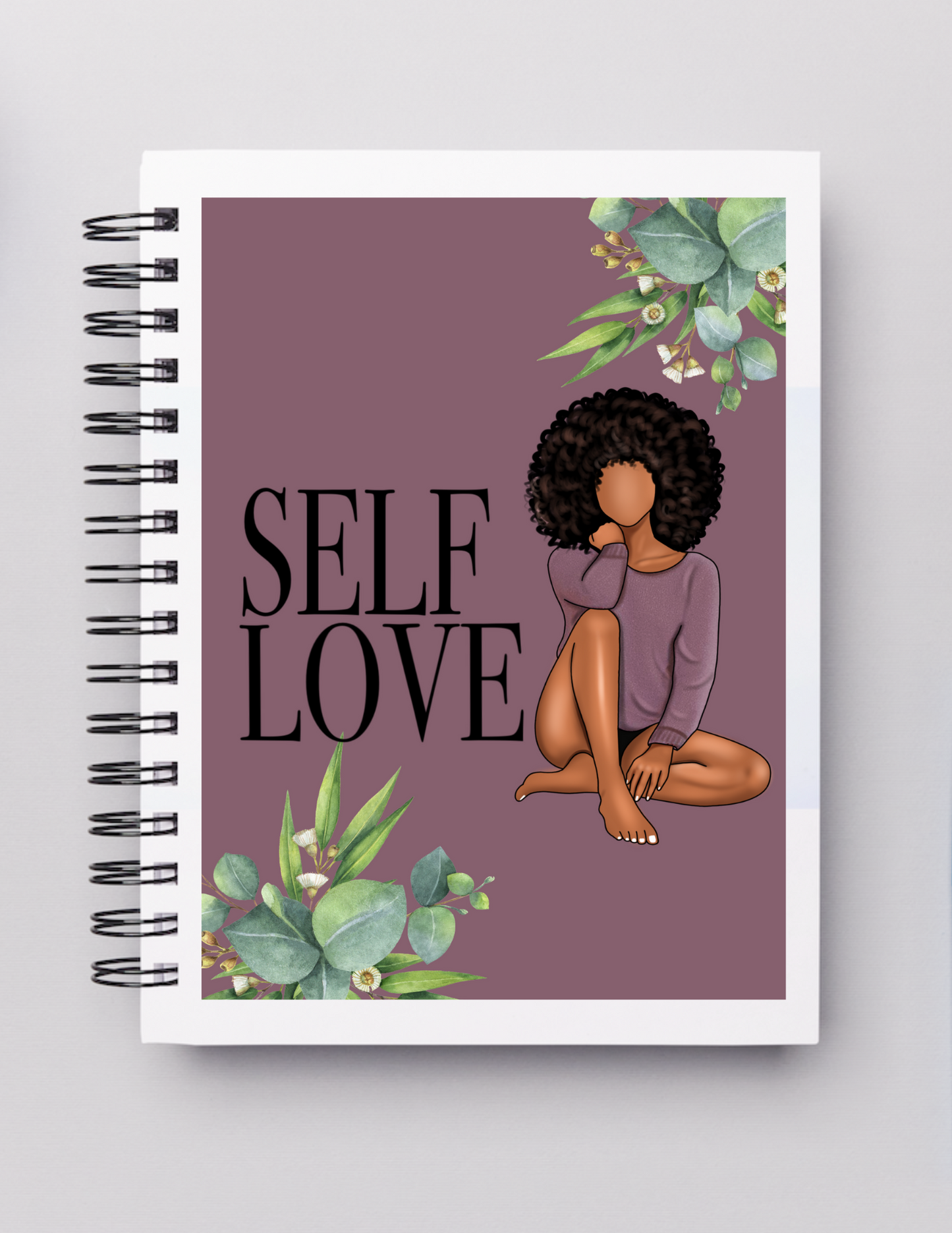 Self Love_Plum 5 X 7 in Lined Notebook Journal