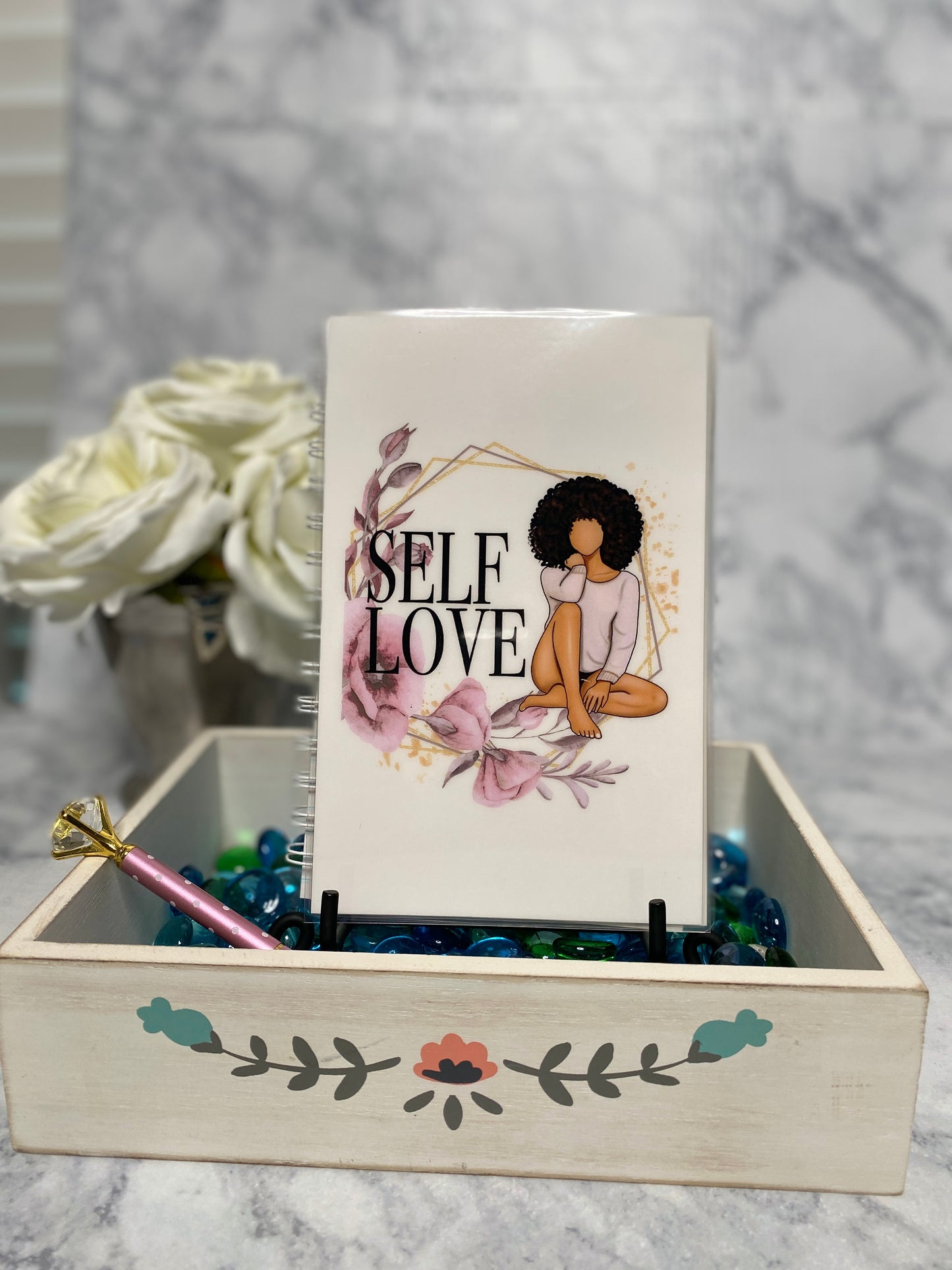Self Love_White 5 X 7 in Lined Notebook Journal