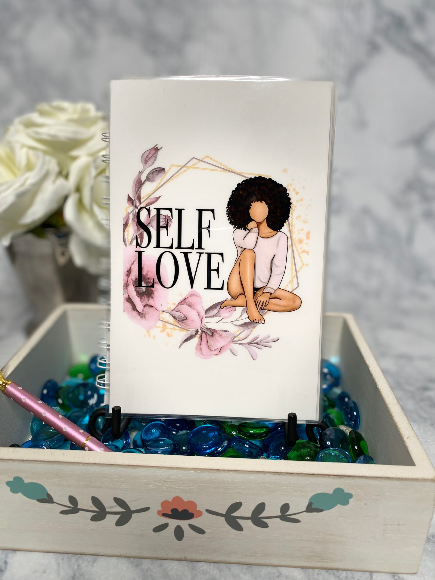 Self Love_White 5 X 7 in Lined Notebook Journal