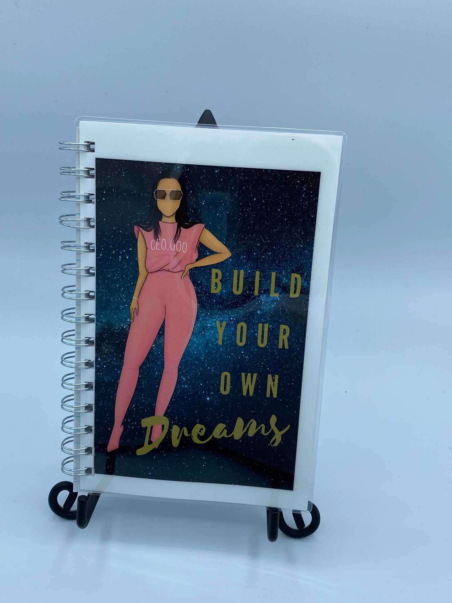 Build Your Own Dreams _ Pink Galaxy CEO 5 X 7 in Lined Notebook Journal
