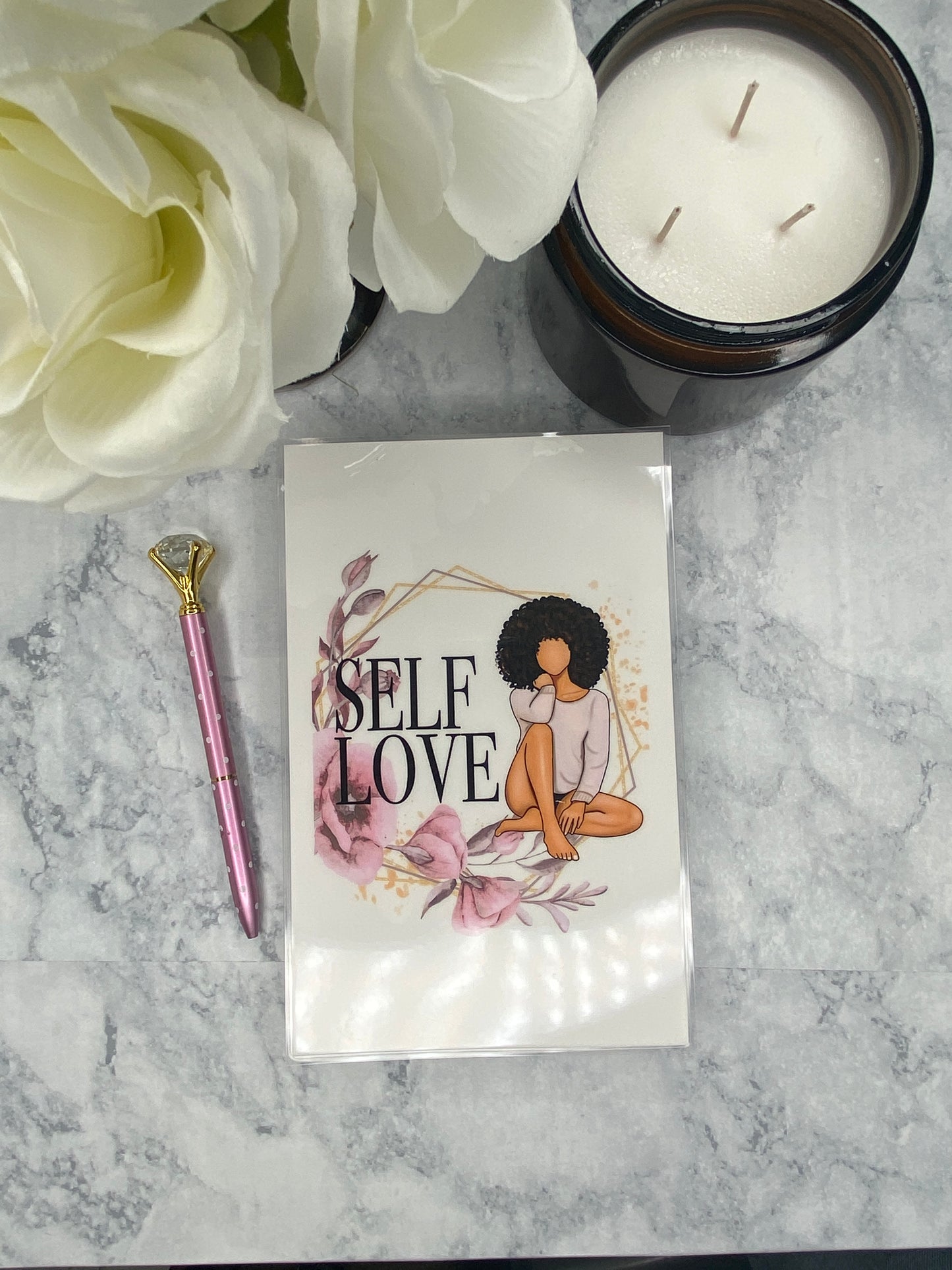 Self Love_White 5 X 7 in Lined Notebook Journal