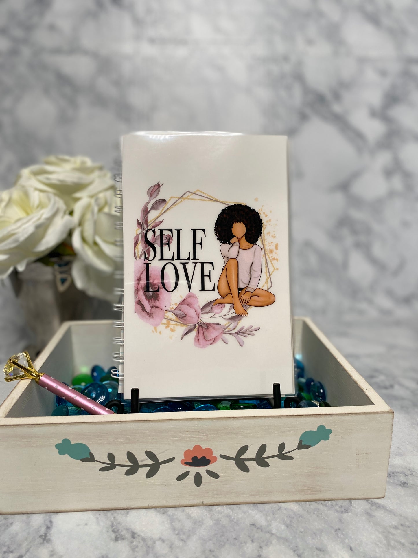 Self Love_White 5 X 7 in Lined Notebook Journal
