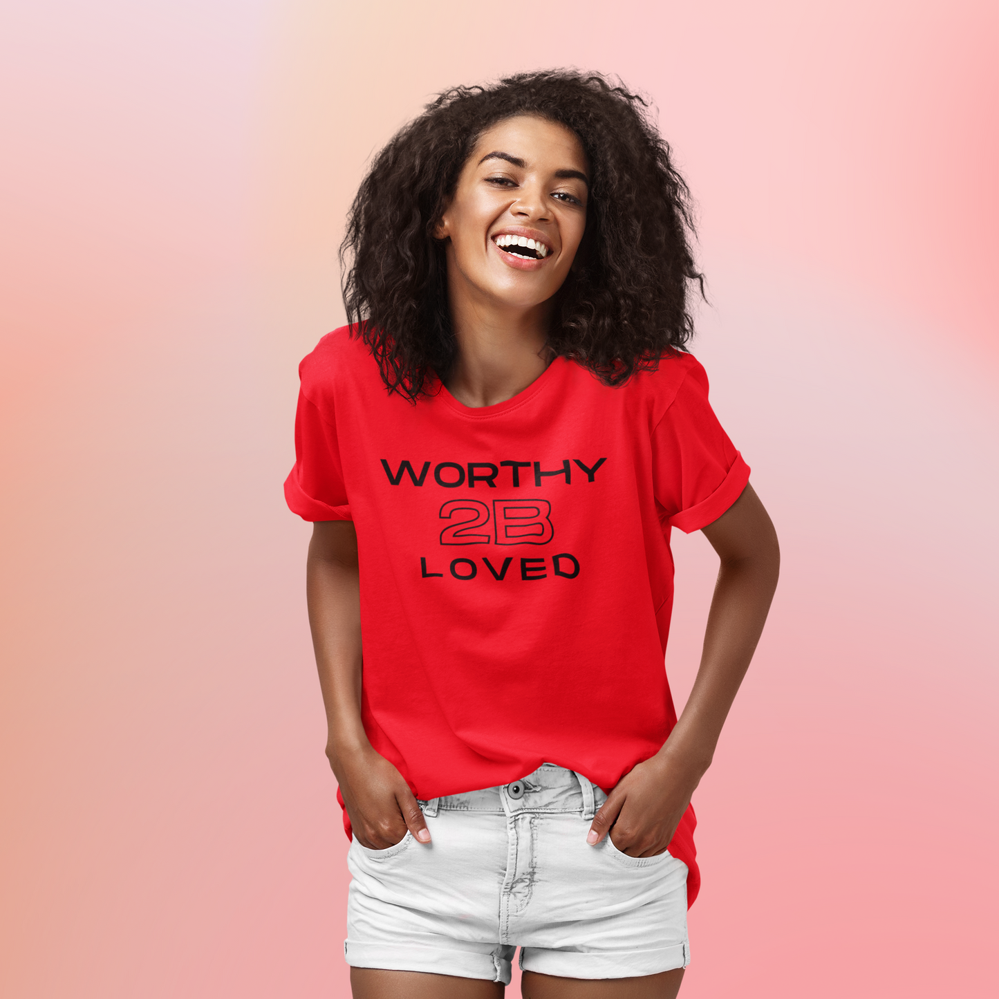 Worthy 2B Loved T-Shirt_Red