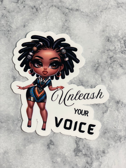 Unleash your Voice Vinyl Sticker