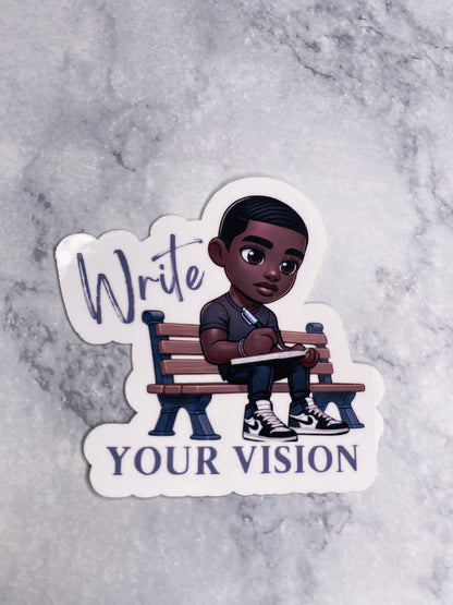 Write Your Vision Vinyl Sticker