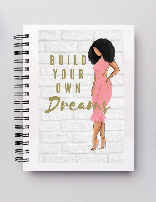 Build Your Own Dreams_White Brick 5 X 7 in Lined Notebook Journal