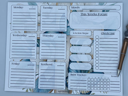 Undated Weekly Calendar Notepad