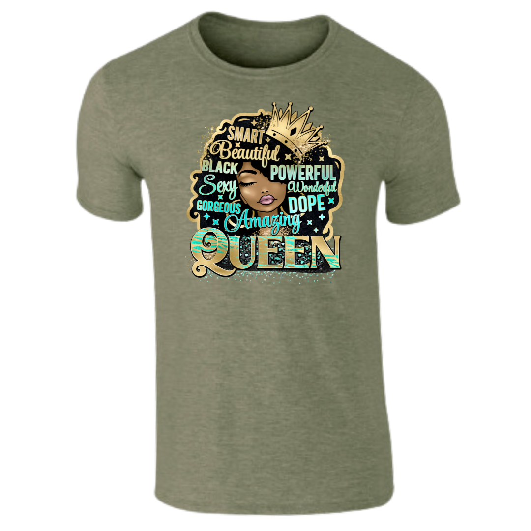 Black Queen T-Shirt Sage green