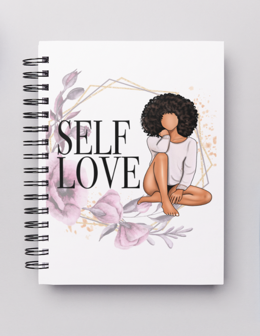 Self Love_White 5 X 7 in Lined Notebook Journal