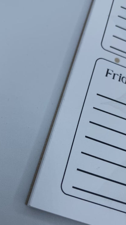 Undated Weekly Calendar Notepad