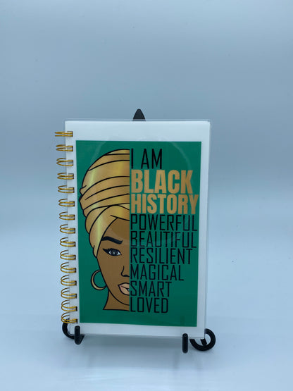 I Am Black History_Green 5 X 7 in Lined Notebook Journal