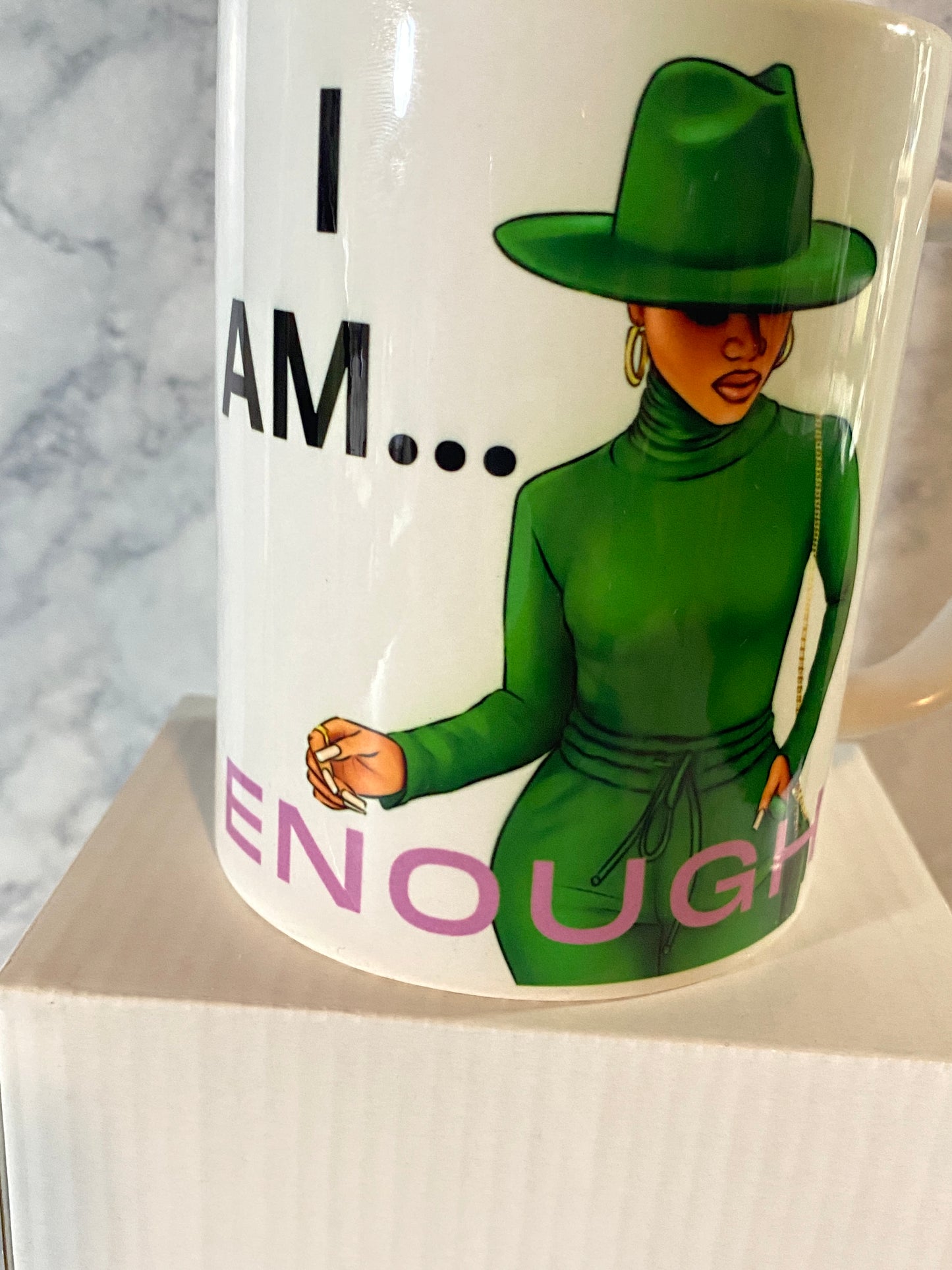 I Am Enough Ceramic Coffee Tea Mug